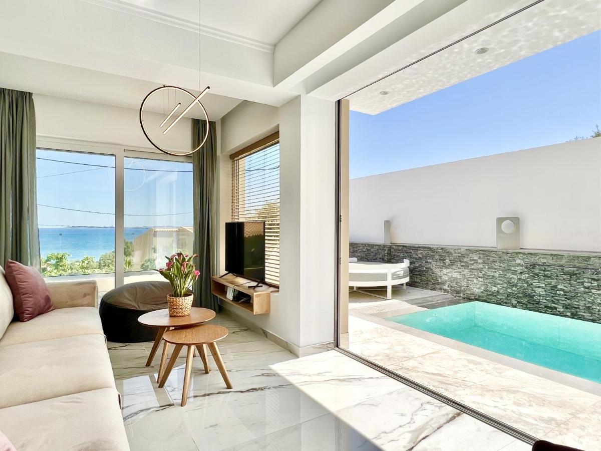 Luxury Villa Barbati Sun With Private Pool By Dadovillas Exterior photo